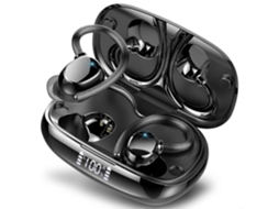 Q61 1 Par De Fones De Ouvido Esportivos Intra Auriculares Com Display Digital E Bluetooth, Som Hifi Ly Ebike