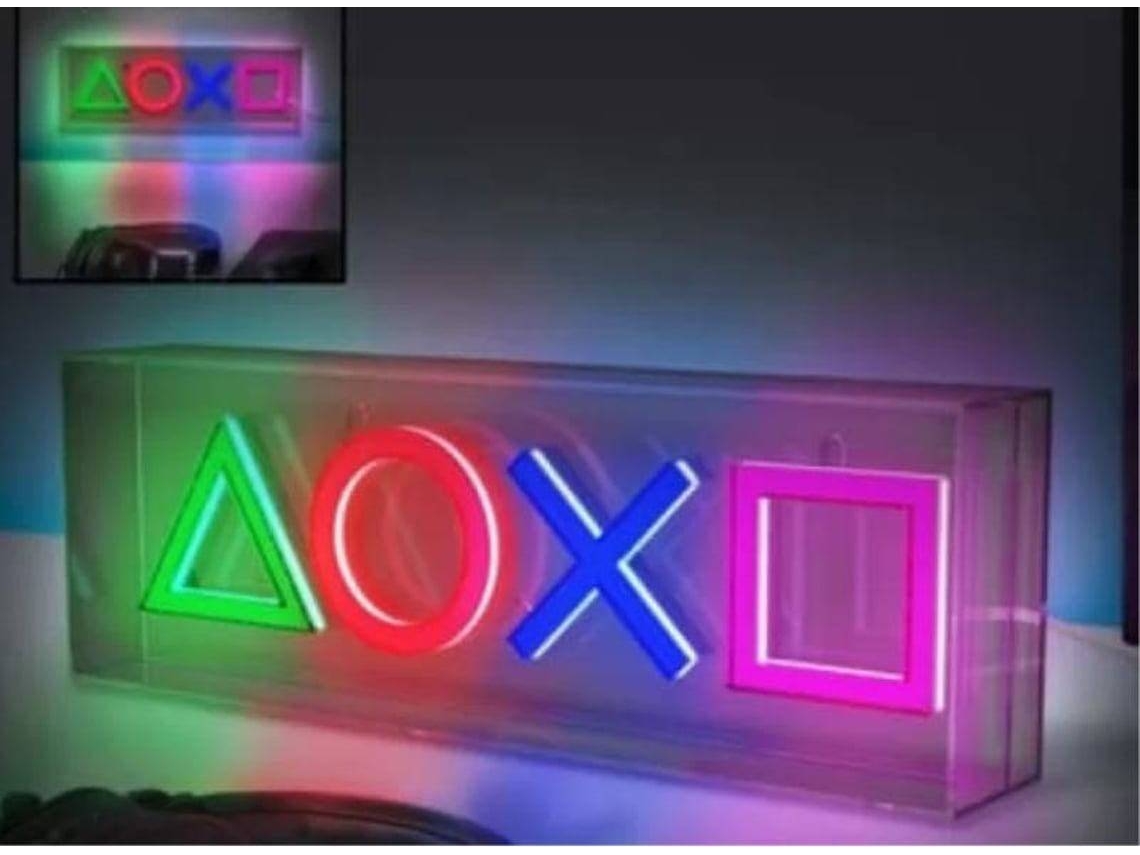 Luz PLAYSTATION de Néon (Outlet Caixa Aberta - LED)