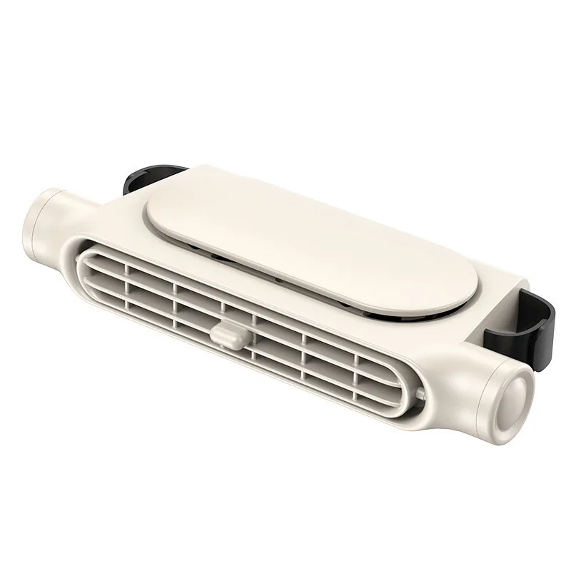 Ventilador Bege Para Assento De Carro, Com Três Velocidades Ajustáveis, Fluxo De Ar Potente, Funcionamento Silencioso E Design Compacto.