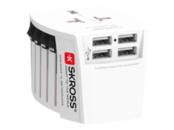 Adaptador De Viagem Muv Usb 4xa De 2 Polos Com 4 Portas, A