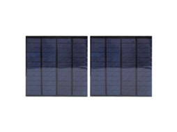 Conjunto de 2 Módulos Solares Mini com Cabo de 1m e Painel de Polímero Epóxi