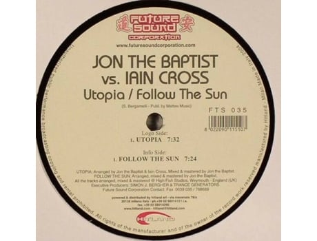 Vinil Utopia / Follow The Sun Future Sound Corporation