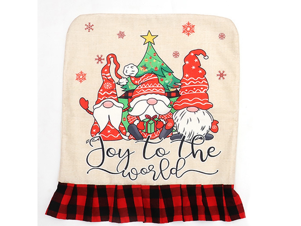 Decorações de Natal Quadriculadas com Bonecos de Linho, Pack de 4 LAXISCREED