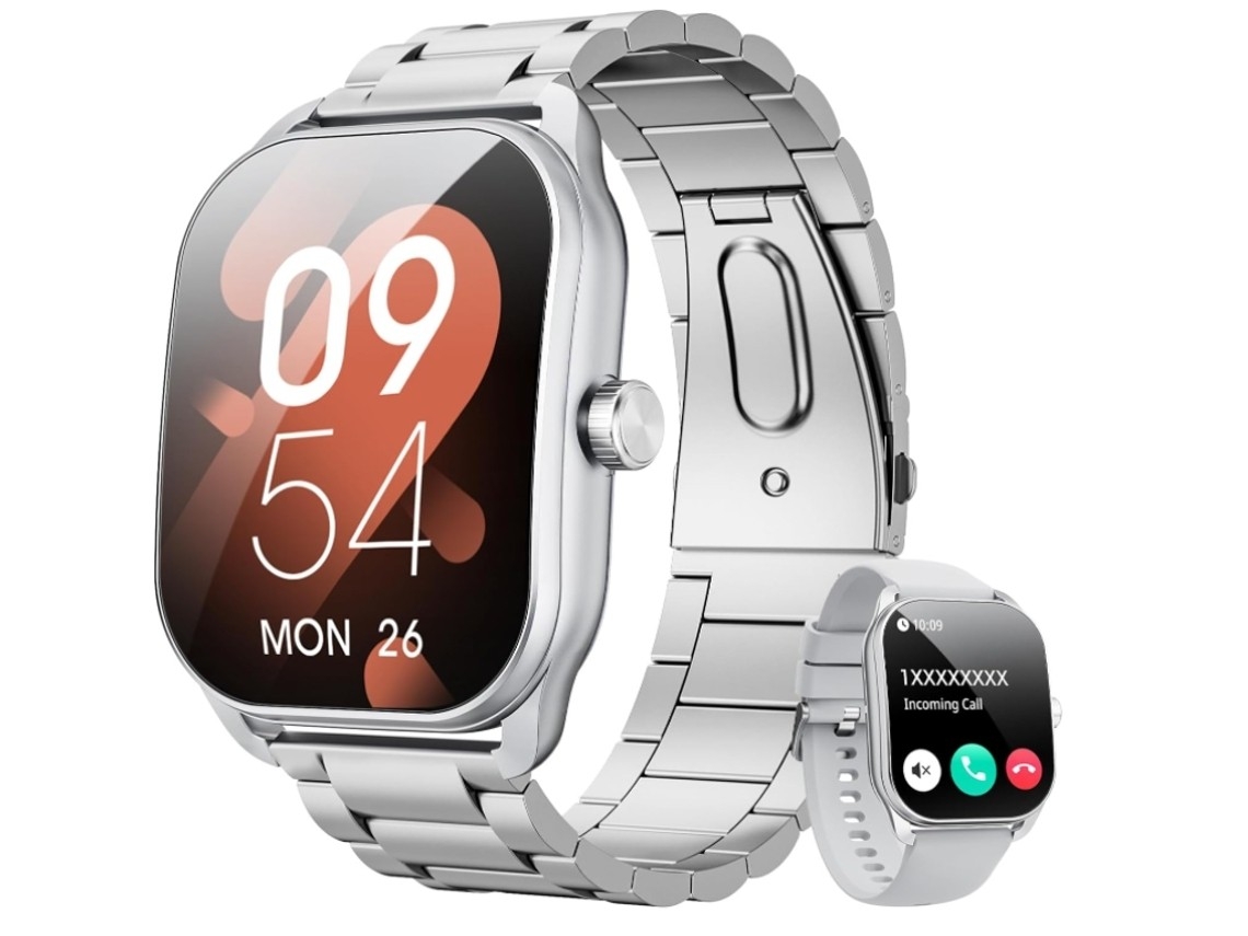 Smartwatch Masculino: Atender/fazer Chamadas, Tela De 2 Polegadas, Monitoramento De Frequência Cardíaca E Sono.