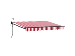 Conjunto 1 Toldo Elétrico Vidaxl Vermelho Poliéster (3 X 2,5 M)