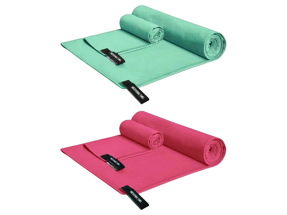 Conjunto de Toalha NEVEANCE Perfeita Viagens Praia Secagem Rápida Super Absorvente Microfibra - 2pcs (40x80cm)