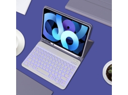 Lurelia Capa Com Teclado Bluetooth Para Ipad Air2 Com Retroiluminação Colorida