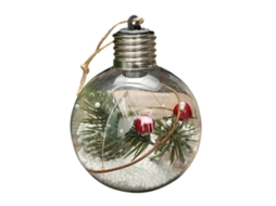 Laxiscreed Fio De Luz Led De Cobre Para Decoração De Natal Com Bola E Velas, Inclui Pilhas