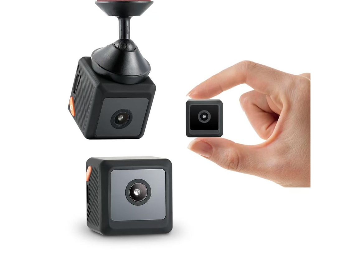 Mini Câmera Sem Fio Hd 1080p Com Bateria De Longa Duração, Detecção De Olhos Humanos Por Ia, Visão Noturna Automática E Wi-fi Bestvite Preto