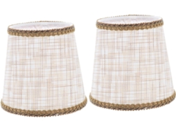 Conjunto de 2 Abajures Europeus em Tecido para Luminárias Pendentes, Decoração de Interiores, Proteção Contra a Luz e SFUSHOS