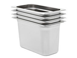 Vidaxl Recipientes Gastronorm 4 Pcs Gn 1/3 200 Mm Aço Inoxidável