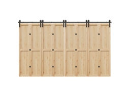 Vidaxl Kit De Ferragens Para Porta Deslizante 366 Cm Aço Preto