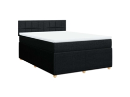 Box Spring Bed, Box Spring Beds Vidaxl Preto Tecido (140 X 190 Cm)