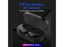 Fones Bluetooth EOOCOO TWS A8 com gancho, som 4D