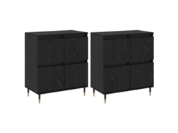 Conjunto de Guarda-Roupa Arrumação 2 Peças Carvalho Preto 60x35x70 cm MAISON EXCLUSIVE