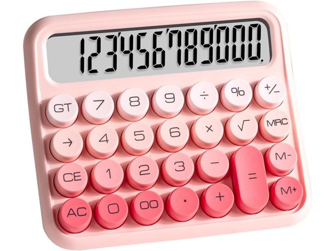 Calculadora Com Teclado Mecânico E Visor Lcd, Para Matemática E Casa