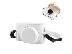 Bolsa De Couro Com Alças Para Câmera Sony Zv 1f Vlog, Branca Brilvibera (c)