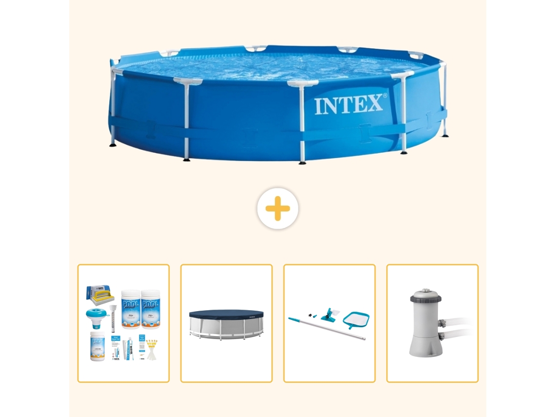 Intex Piscina Com Estrutura Redonda - 366x76 Cm - 5-peças S162