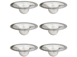 Conjunto De 6 Filtros De Ralo De Aço Inoxidável Para Pia, Φ7cm