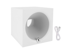 Lâmpada de Noite com Alto falante Bt Multifuncional Ambiente Quarto Decoração Branco