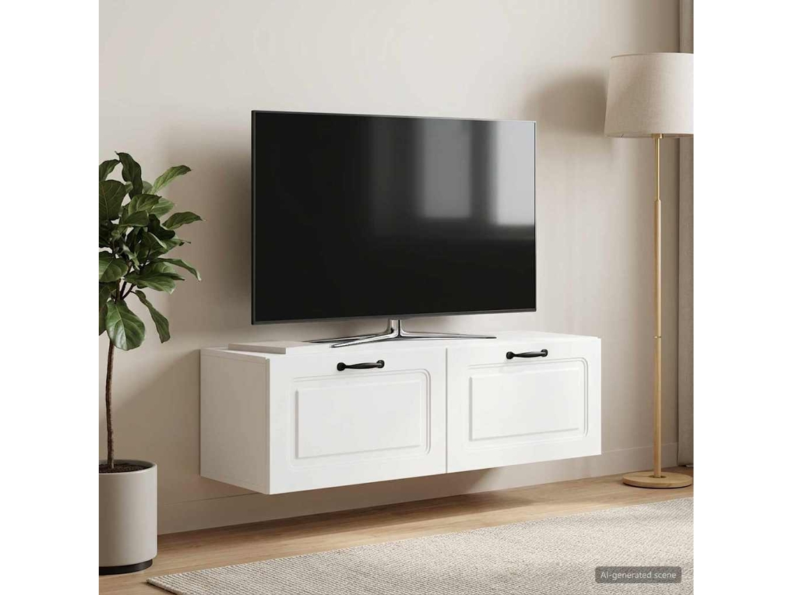 Vidaxl Gabinete De Tv De Parede Branco 98 X 31 X 30 Cm