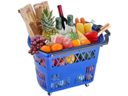 Conjunto De 6 Cestos De Compras Com Rodas 39l Plástico Resistente Tekmaquinas