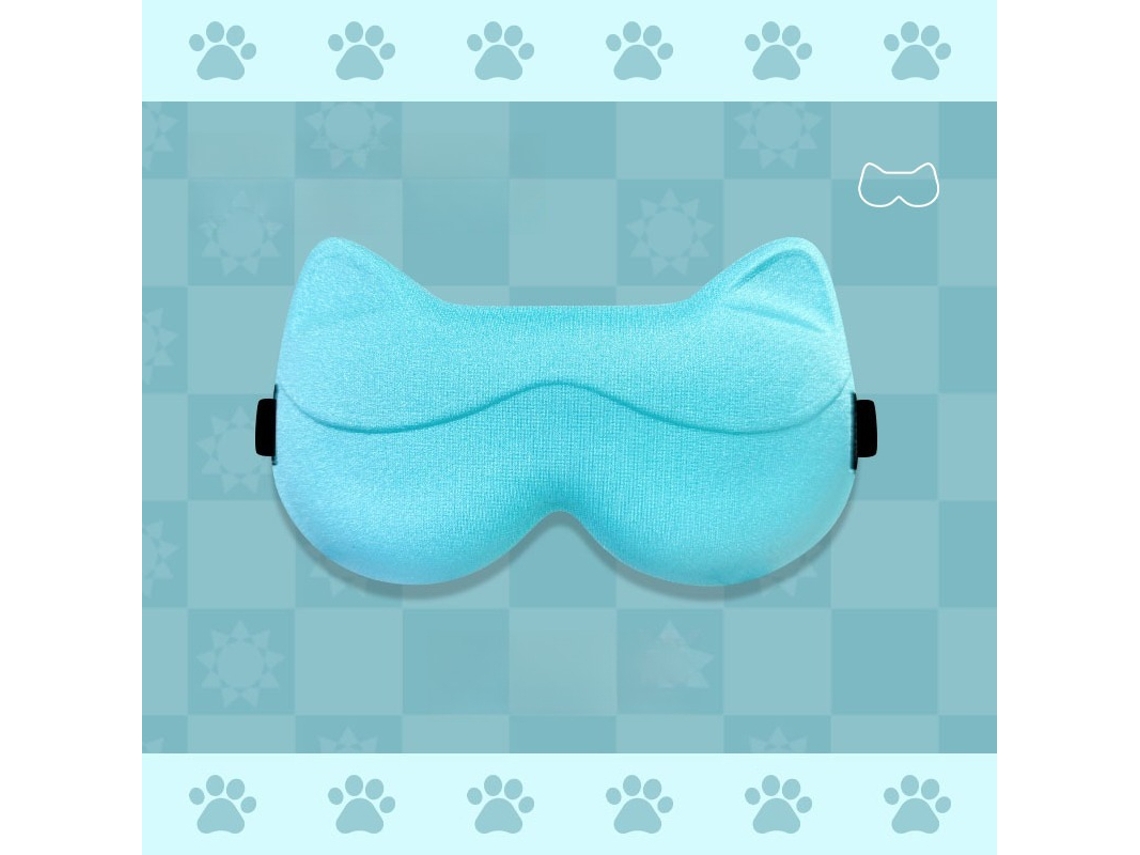 Esta Máscara De Dormir Infantil Universal Com Estampado Animal Vem Com Alças Ajustáveis. Azul Hexinyigjly