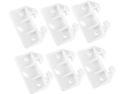 Corrediças Para Gavetas Em Plástico Sem Emendas Com Design Prático, Conjunto De 6 Peças Brancas, Para Gavetas De Cômodas