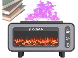 Difusor De Fogo Purificador Ar Para Lareira Umidificador 200ml Com Iluminação Led Tenda, Yoga, Carro