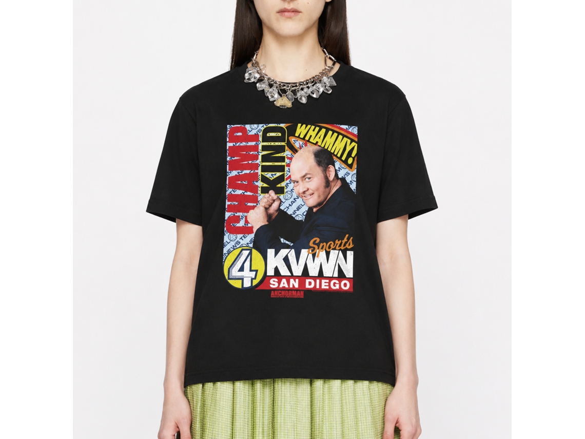 Rockinstone Anchorman Movie Champ Kind Dark Black Adult T-shirt Size:l
