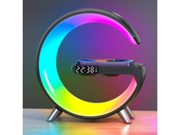 Luminária De Mesa Inteligente Sem Fio Rgb, Luz Ambiente Led Para Cabeceira Com Porta De Carregamento Usb, Despertador