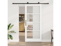 Vidaxl Porta Deslizante Orkdal 93 X 211 Cm Branco E Preto