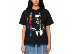 Rockinstone Terminator Neon Terminator Black Adult T-shirt Size:xxl