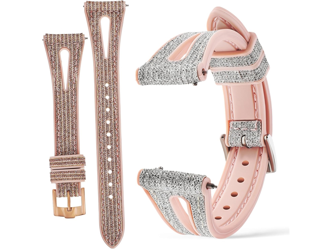 Conjunto De 2 Pulseiras Relógio Com Glitter Em Formato Gota D'água