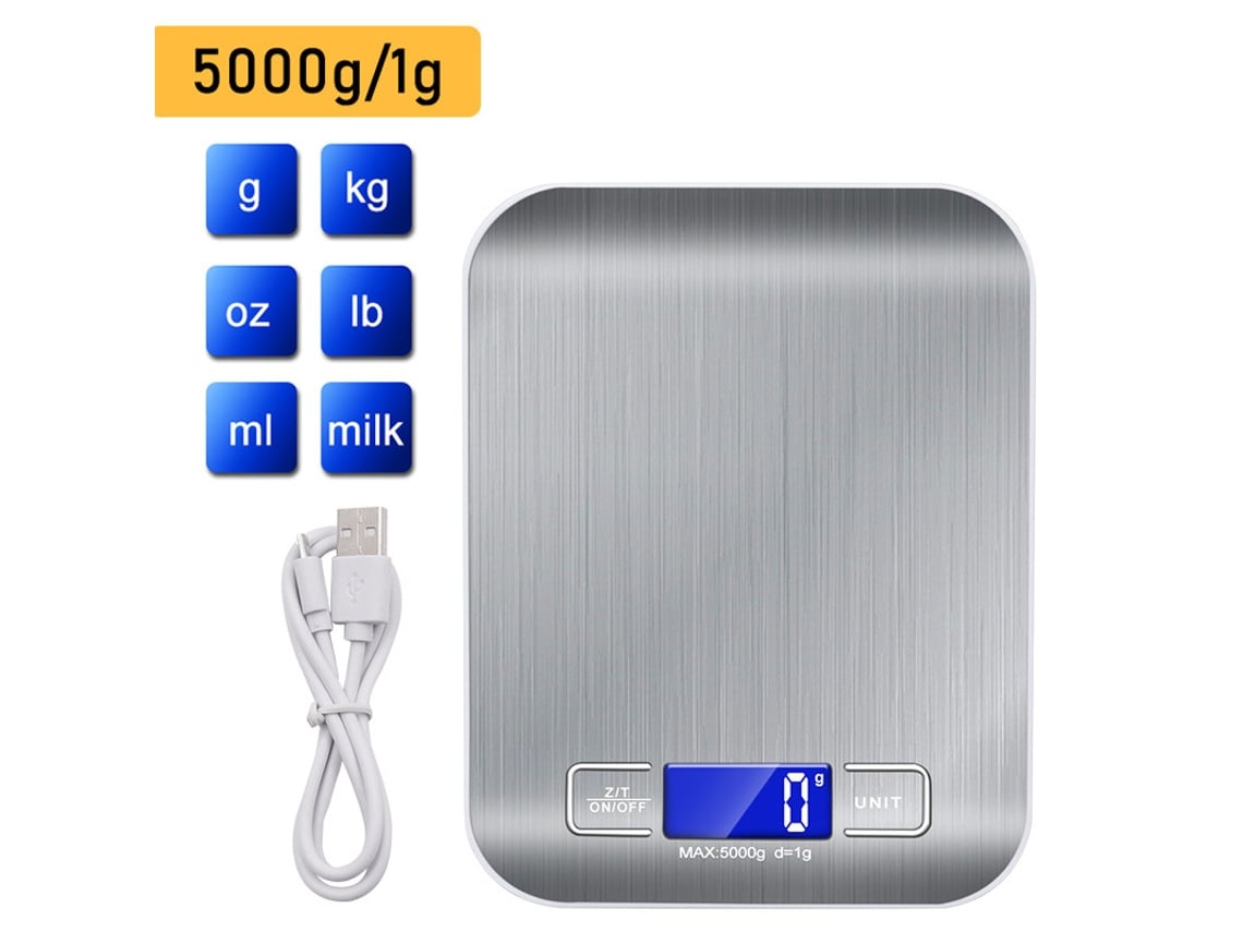 Balança Digital Portátil Eletrônica, Com Precisão De 5kg /1g prataczhhmart