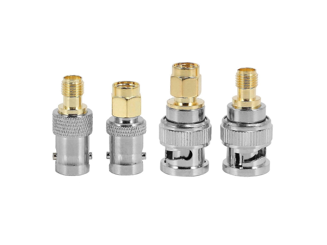 Kit De Adaptadores De 4 Peças Para Conectores Rf Bnc Para Sma Macho/fêmea Com Conversor De Teste Ds