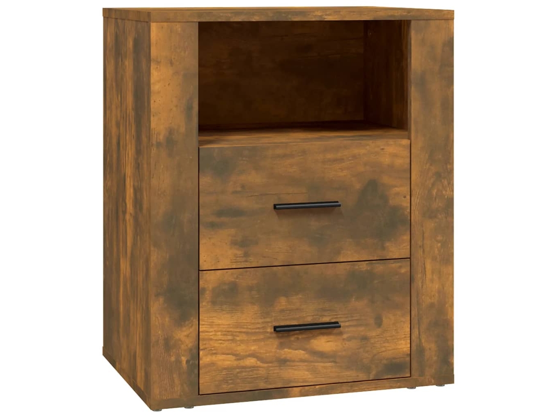 Bedside Cabinet, Bedside Cabinets Vidaxl Marrom Madeira Processada (n/a)