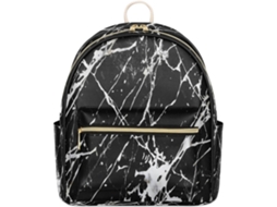 Mochila Tropicallife em Couro Texturizado com Estampa de Mármore para Meninas Estampas Pe Impermeável