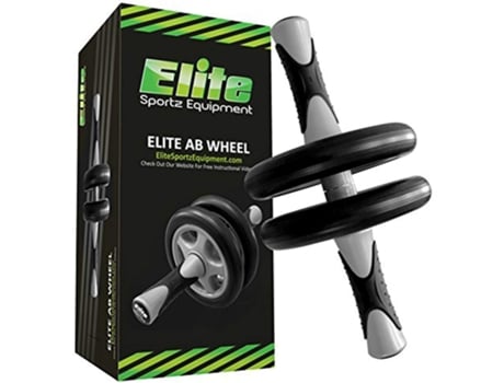 Roda De Exercício Para Abdominais Elite Sportz Equipment Com Pegas Antiderrapantes E Duas Rodas Para Treino De Core E Força Em Casa Ou Academia.