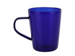 Copo de Leite 380ml LAXISCREED Vidro Borosilicato Azul