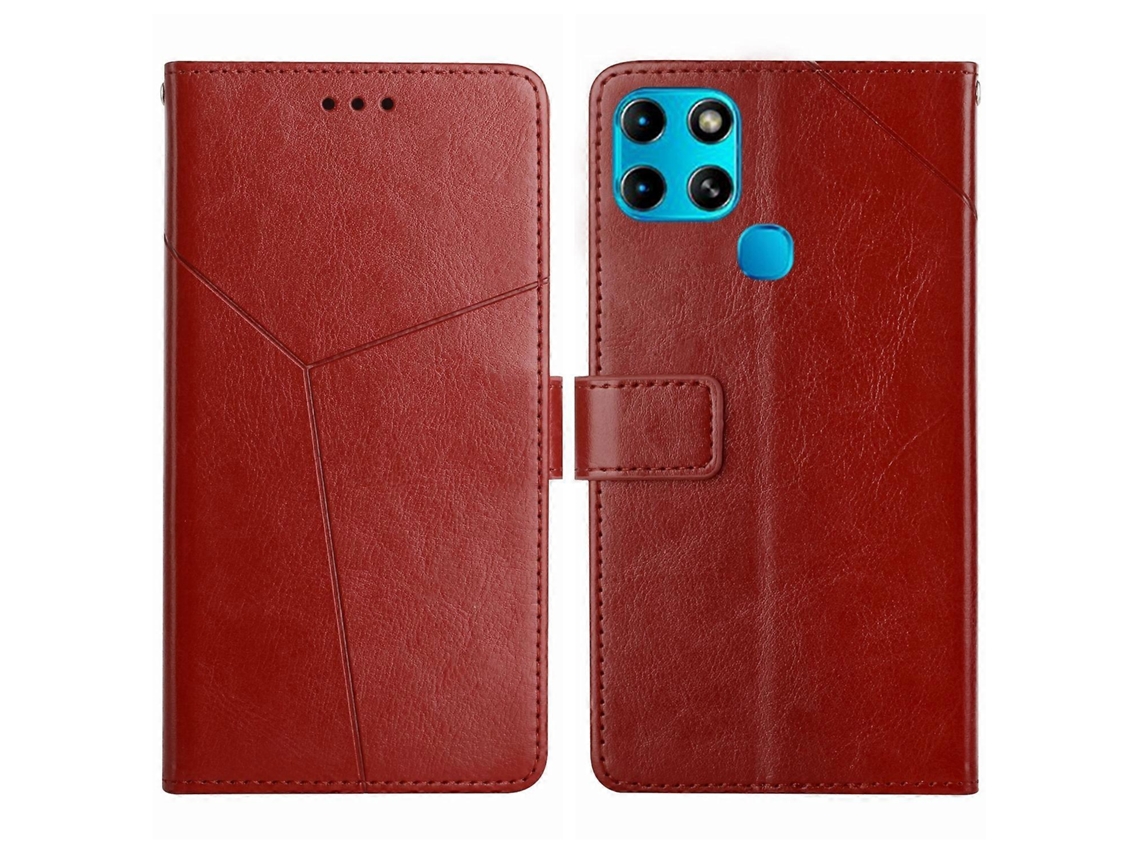 Capa De Couro Flip Com Padrão Em Y Para Infinix Smart 6 Ht01