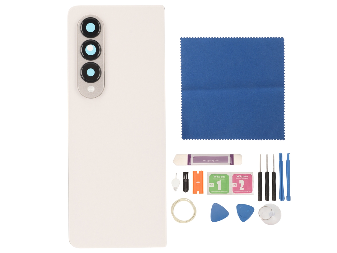 Aetheria substituição de Vidro Traseiro com Lente de Câmera e Kit de Reparo para Samsung Galaxy Z Fold 4 5g Beige