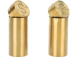 Conjunto De 2 Frascos Para Sal E Temperos Em Aço Inoxidável 304 Dourado, Com Grande Capacidade, Leves E Portáteis