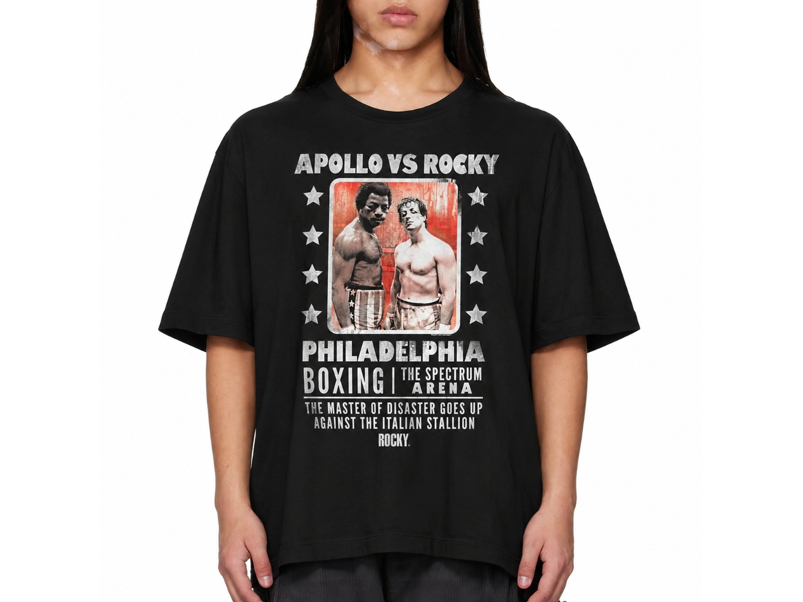 Rockinstone Rocky Vs Apollo Black T-shirt Size:l