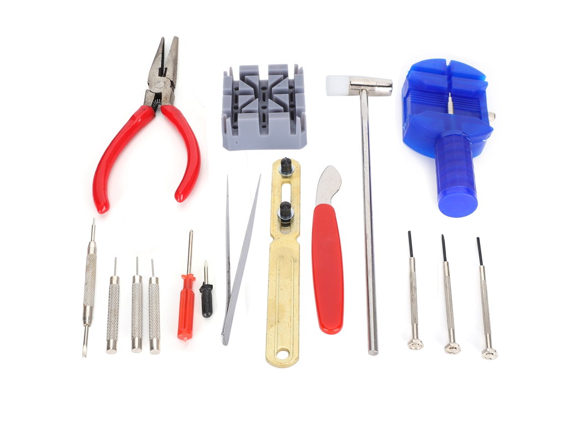 Kit De Ferramentas De Reparação De Relógios 16pcs Para Trocar Pulseira E Bateria