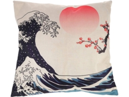 Capa de Almofada em Tecido Linho Étnico Retrô, Estilo Japonês, para Sofá e Decoração Quarto, CHABERLU