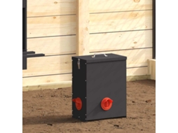 Vidaxl Comedouro Para Galinha Preto 32,5 X 20,5 X 43 Cm 25 Kg