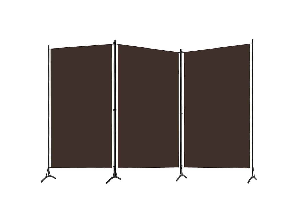 Divisória de Quarto com 3 Painéis 260x180 Cm Castanho MAISON EXCLUSIVE