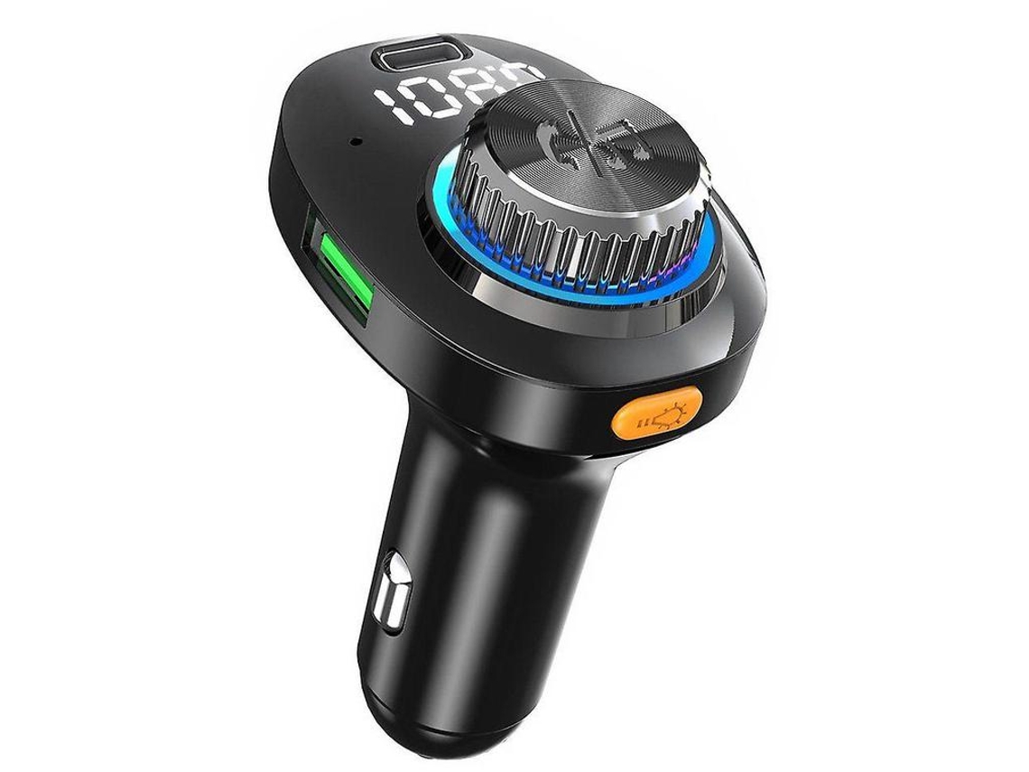 Transmissor Fm Bluetooth Com Carregamento Usb Duplo, Chamadas Viva Voz E Compatibilidade Universal Para Smartphones Yizhood (preto)