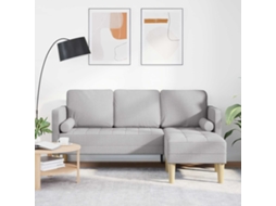 Vidaxl Conjunto De Sofás Cinza Nuvem 173 X 131 X 67 Cm Poliéster